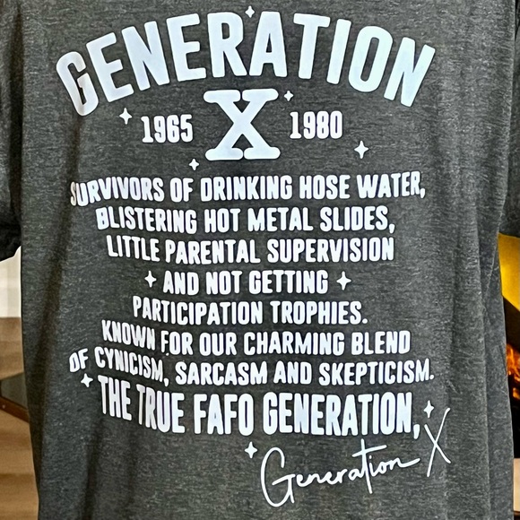 Generation X T-Shirt, Gray, Large* Unisex - Picture 4 of 6